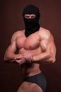 Athlete in a mask Royalty Free Stock Photo