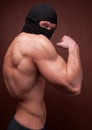 Athlete in a mask Royalty Free Stock Photo