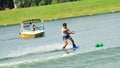 Athlete performing stunt during Rip Curl Singapore National Inter Varsity & Polytechnic Wakeboard Championship 2014