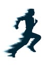 Athlete with pixel trace