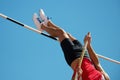 Athlete pole vault