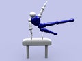 Athlete On Pommel vol 2 Royalty Free Stock Photo