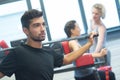 Athlete powerlifter exercise bench press in powerlifting competitions Royalty Free Stock Photo