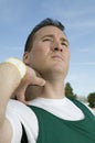 Athlete Ready To Throw Shot Put Royalty Free Stock Photo