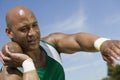 Athlete Ready To Throw Shot Put Royalty Free Stock Photo
