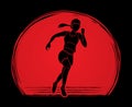 Athlete runner, Runner, Start running graphic vector Royalty Free Stock Photo