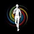 Athlete runner, Start running, jogging , sprinter graphic vector