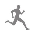 Athlete running character icon