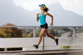 Athlete running outdoors Royalty Free Stock Photo