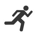 Athlete running silhouette isolated icon