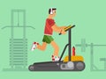 Athlete Running on a Treadmill