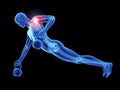 An athleteÃÂ´s painful shoulder joint Royalty Free Stock Photo
