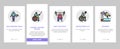 Athlete Sport Game Onboarding Icons Set Vector Royalty Free Stock Photo