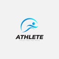 Athlete sports logo designs abstract people