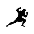 Athlete sportsman silhouette strong male Royalty Free Stock Photo