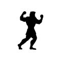 Athlete sportsman silhouette strong male