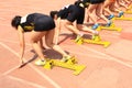 The athlete sprint start