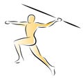 Athlete throwing Javelin