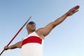 Athlete About To Throw Javelin Royalty Free Stock Photo