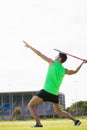 Athlete about to throw a javelin Royalty Free Stock Photo