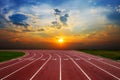 Athlete Track Running Track with nice scenic Royalty Free Stock Photo