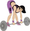 athlete in weightlifting. Preparing to lift the bar. Royalty Free Stock Photo