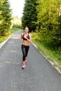 Athlete woman training for running race outdoor Royalty Free Stock Photo