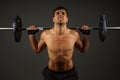 Athlete young man exercises