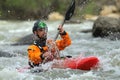 Athletes compete during 2016 Buzau X race kayak Royalty Free Stock Photo