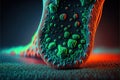 athletes foot close-up. healthy lifestyle and sport concepts. Generative AI