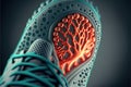 athletes foot close-up. healthy lifestyle and sport concepts. Generative AI