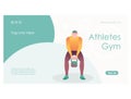 Athletes gym website or landing page interface Royalty Free Stock Photo