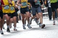 Athletes during the Madrid Marathon Royalty Free Stock Photo