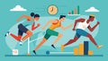 The athletes are not just competing against each other but also against the clock as realtime sports analytics capture