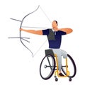 Man Wheelchair Archery