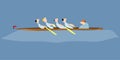 The athletes rowing Royalty Free Stock Photo