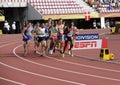 Athletes running 1500 metres in the IAAF World U20 Championship in Tampere, Finland 2018