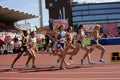 Athletes running 800 metres in the IAAF World U20 Championship in Tampere, Finland 10th July, 2018.