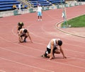 Athletes at the start