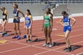 Athletes At Starting Line Ready To Race Royalty Free Stock Photo