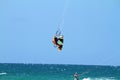 KITE SURFER CATCHING EXTREME AIR
