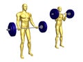 Athletic man lifting weights Royalty Free Stock Photo