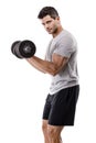 Athletic man lifting weights Royalty Free Stock Photo