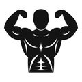 Athletic man torso icon, simple style