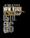 Athletic New York typography vintage, for t-shirt and apparel, emblem, vectors