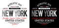 Athletic New York, tshirt print, vector illustration