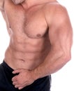 Athletic male body builder Royalty Free Stock Photo