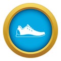 Athletic shoe icon blue vector isolated