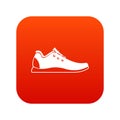 Athletic shoe icon digital red