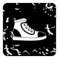 Athletic shoe icon, grunge style
